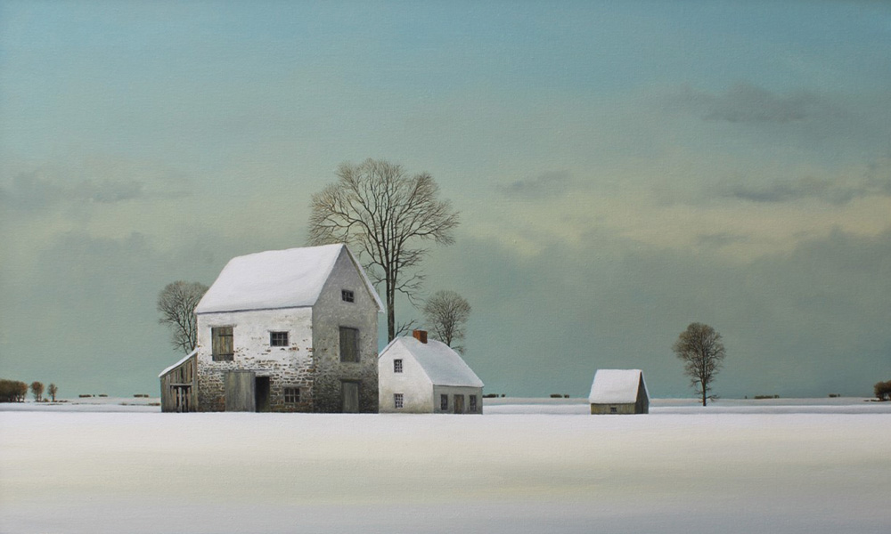 One of Gary Stretar's paintings of a rural landscape. 