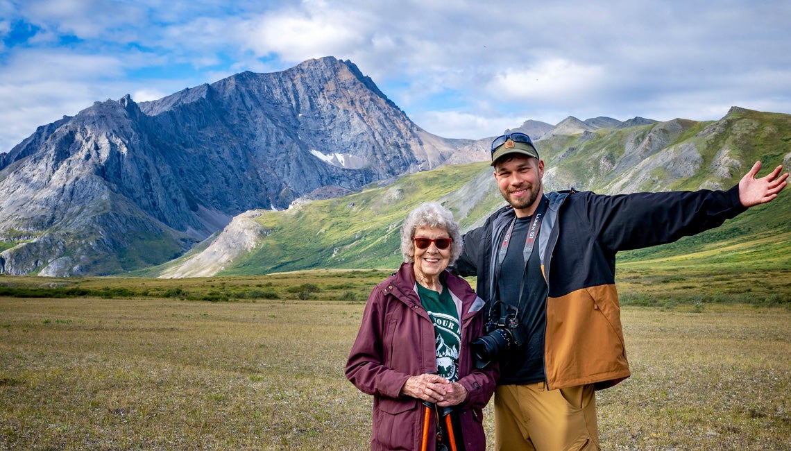 Brad Ryan and his grandmother Joy during their nationwide journey.