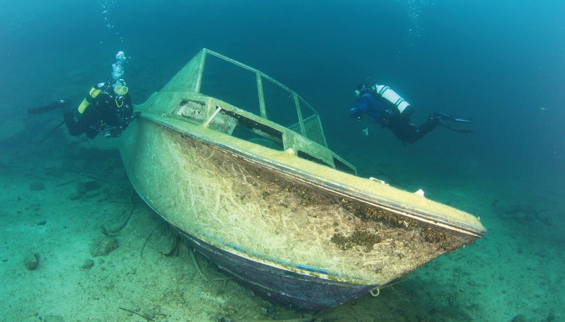 Sunken boat