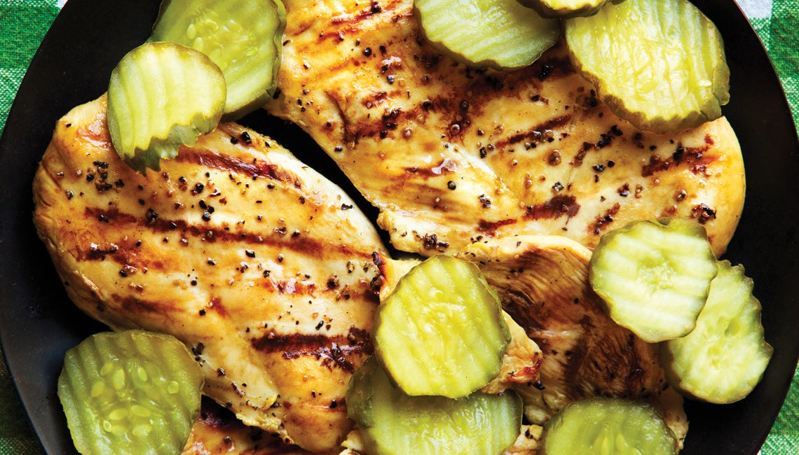 Pickle-brined chicken breast