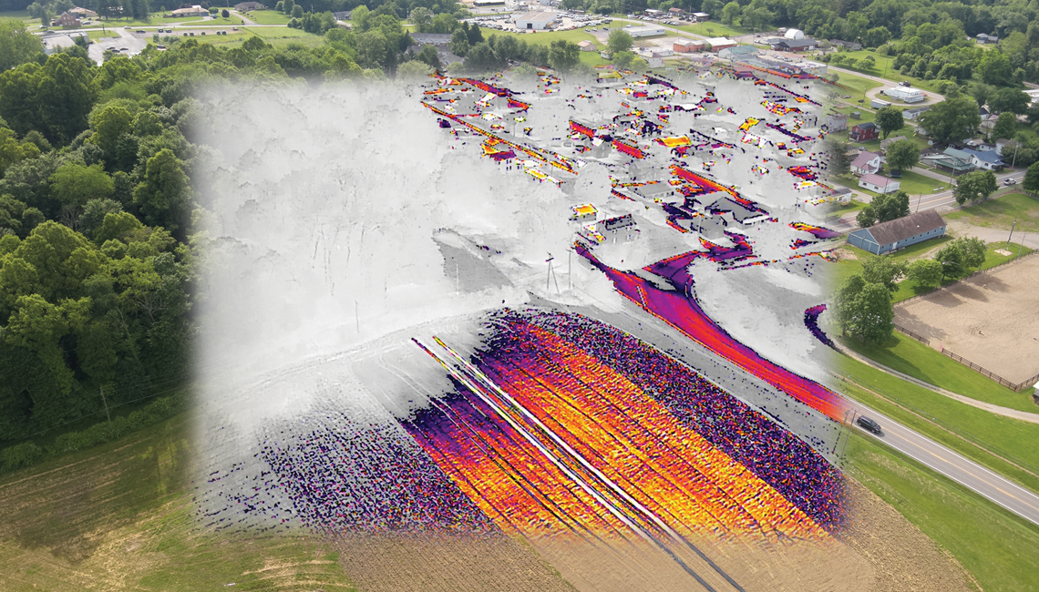 A drone using infrared technology to search for a missing person