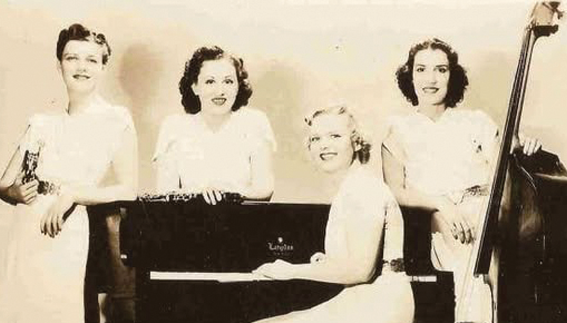 A black and white image of the Southland Rhythm Girls