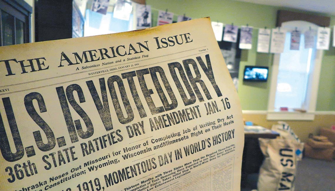 Prohibition exhibit at Westerville library