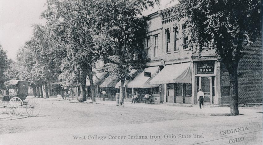 West College Corner, Indiana, and its neighbor and sister city, College Corner, Ohio