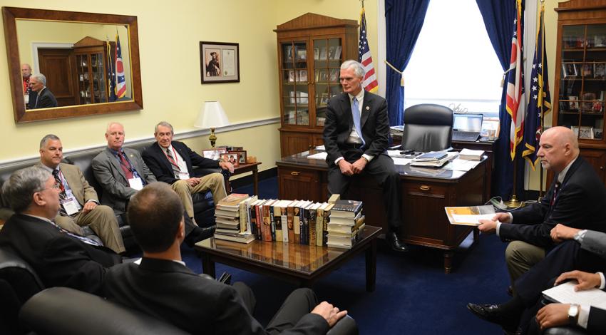 U.S. Rep. Bob Latta listens to leaders of the electric cooperatives.