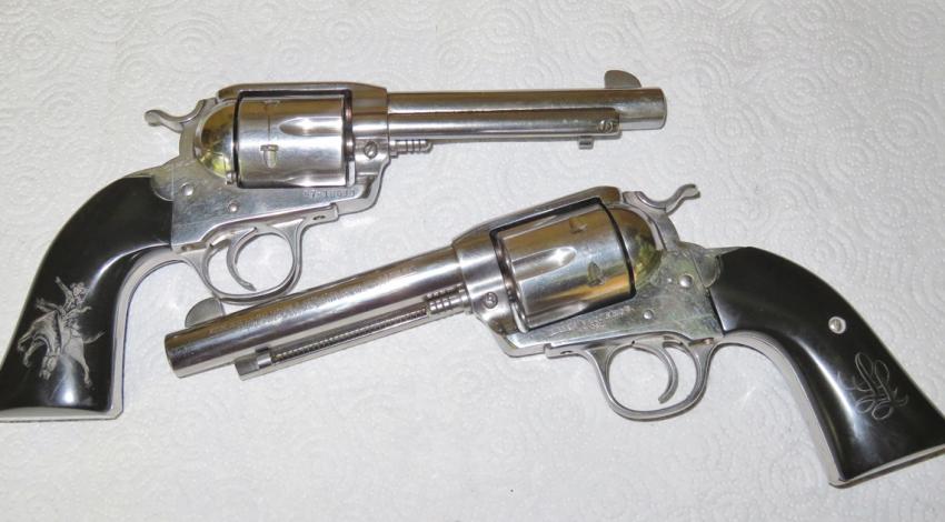 On his wedding day, Jerry Swank wore three replicas of the legendary Colt .45 single-action Army revolver that helped tame the American West.