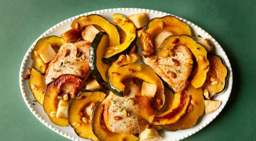 Sheet Pan Pork with Acorn Squash