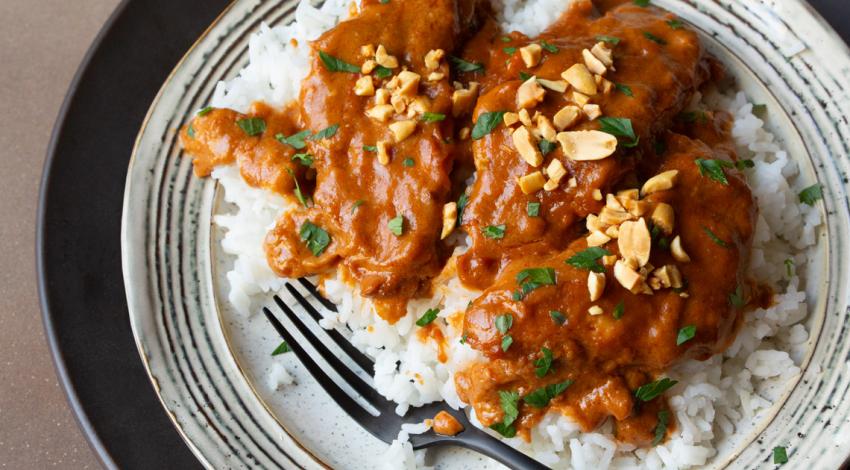 Peanut Sauce Chicken and Rice