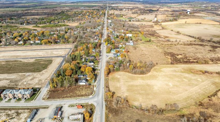 Overhead view of rural Ohio