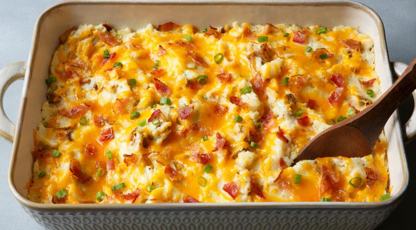Twice-Baked and Loaded Potato Casserole