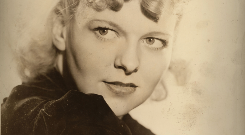 A black and white image of Dorothy Sloop