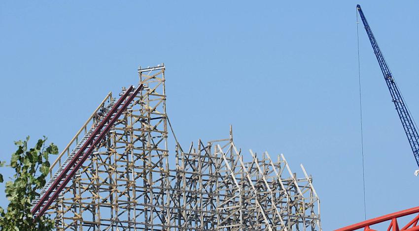 roller coaster under construction