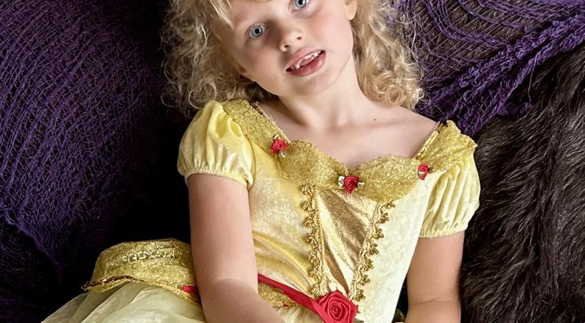 little girl in princess dress