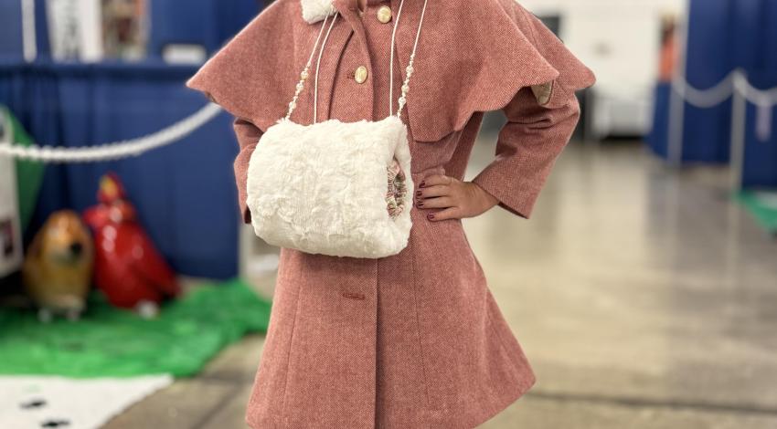 little girl in coat