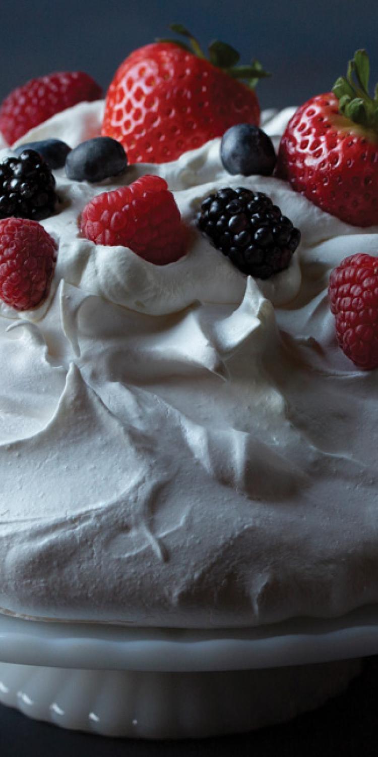 Pavlova with Mixed Berries