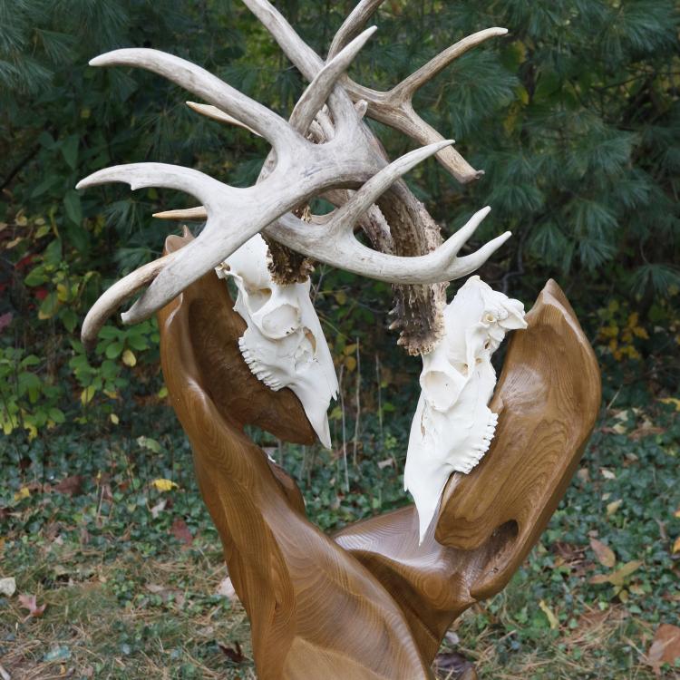 Deer-head sculpture