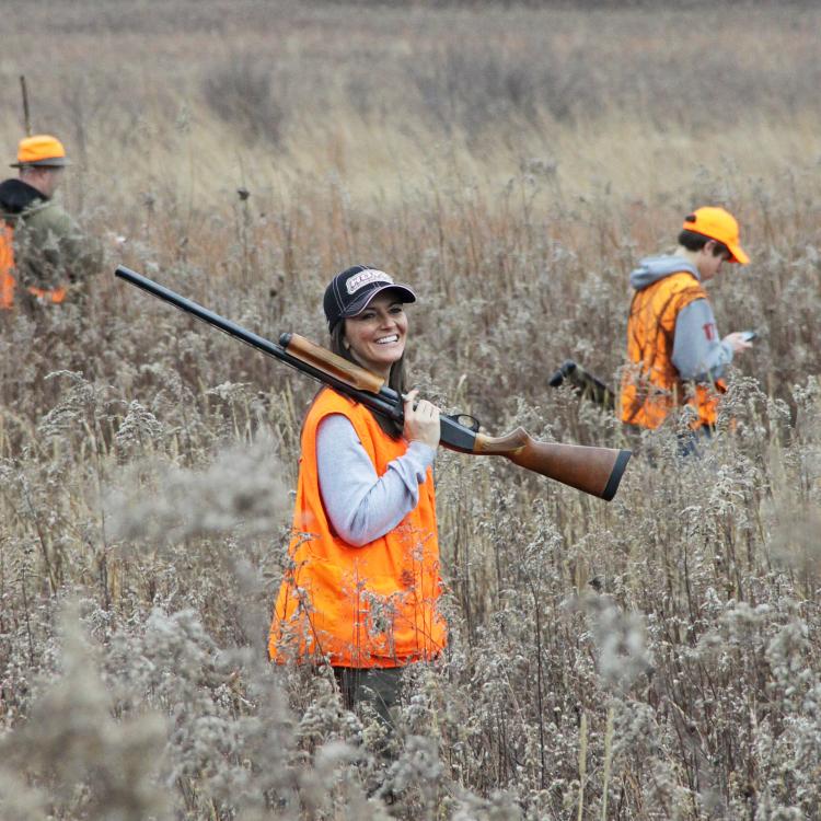 hunters in field