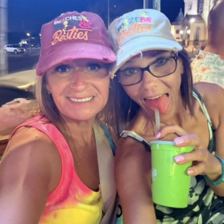 two smiling women