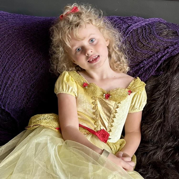 little girl in princess dress