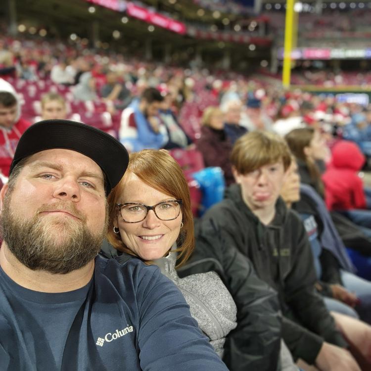 people in stands at baseball park