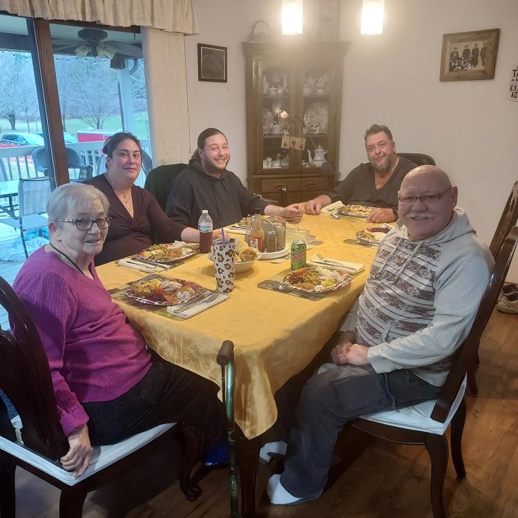 family around table