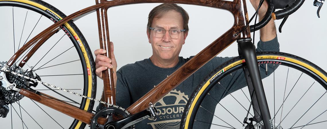 Jay Kinsinger with bicycle