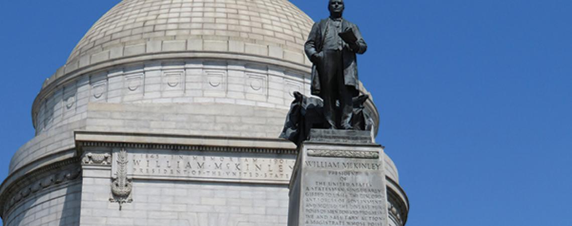 The McKinley Memorial in Canton is the final resting place of William McKinley; his wife, Ida; and their two young daughters.