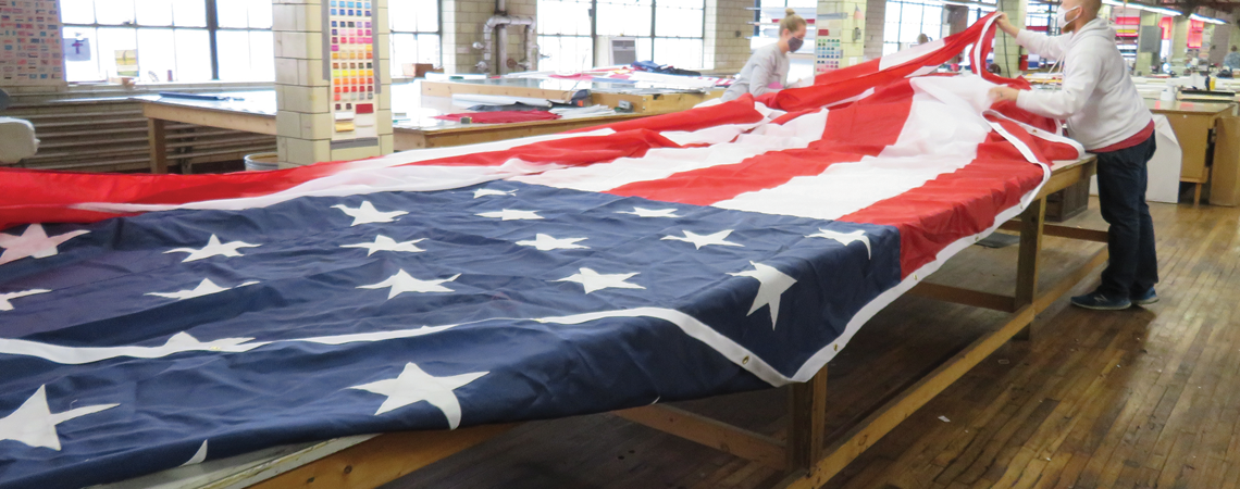 National Flag plans to resume factory tours and reopen its on-site flag museum soon. Check the company website for updates.