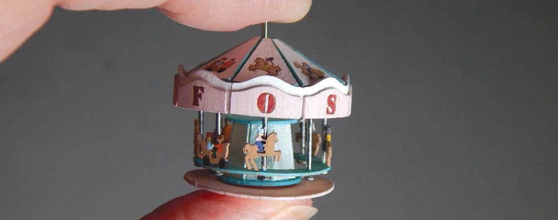A tiny, spinning carousel.