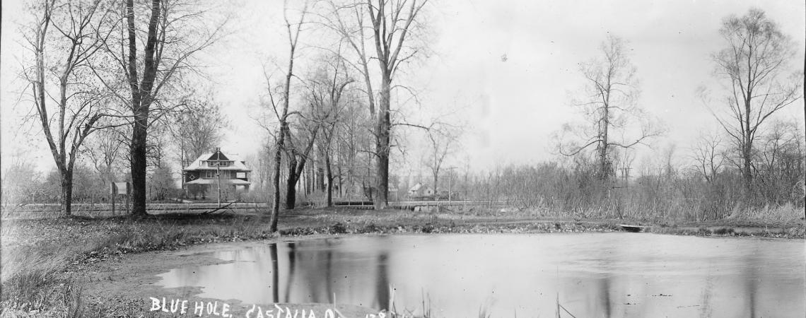 The Castalia Trout Club’s blue hole before it became a tourist attraction (photo courtesy of the Rutherford B. Hayes Presidential Library & Museums — Charles E. Frohman Collection). 