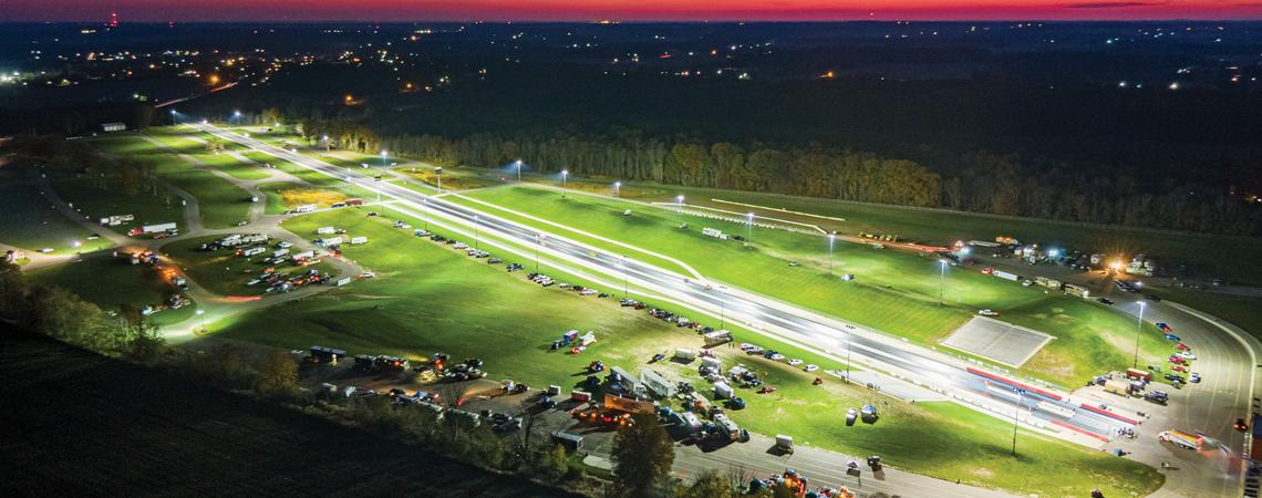 Dragway 42 has undergone extensive renovations, including new high-intensity lighting that lineworkers from Holmes-Wayne Electric Cooperative helped to install.