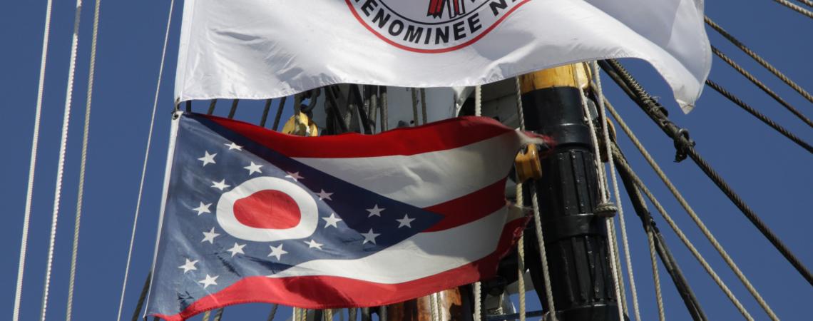 Flags on a Tall Ship