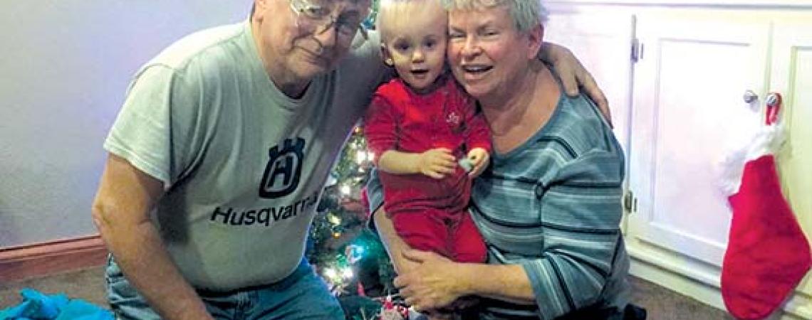 Judy and Larry Mercer with granddaughter, Lily.