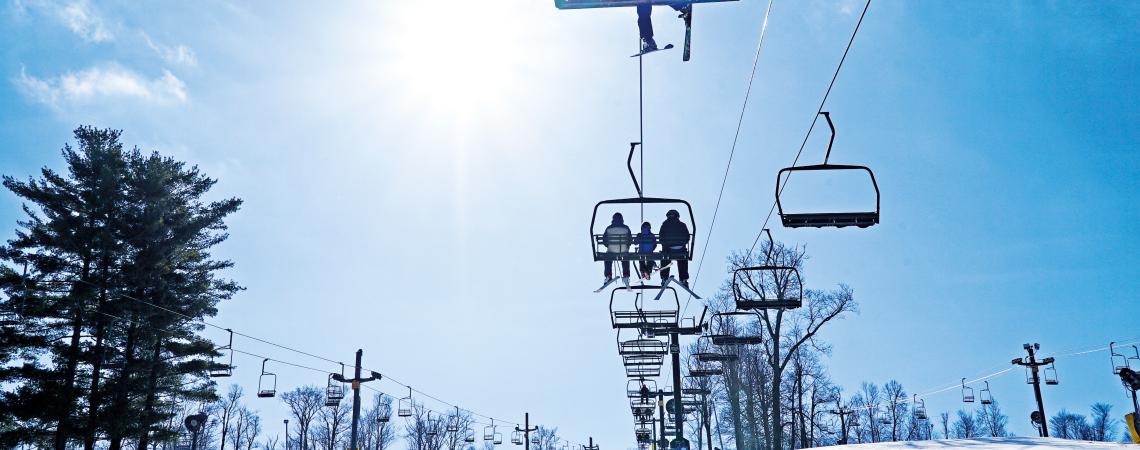 Families enjoy skiing and snowboarding on the resort’s 20 trails and snow tubing on the runs of Ohio’s largest tubing park. 