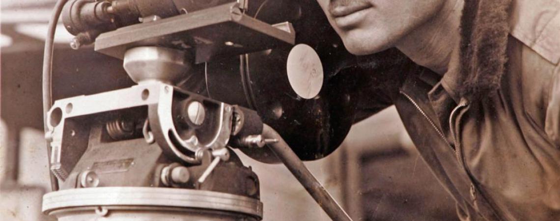 Karl Maslowski served as a combat cameraman for the U.S. Army Air Forces during World War II. He filmed aircraft and camp life at an airbase in Corsica under famed director Capt. William Wyler. Some of Maslowski’s footage was later used in the 1947 film Thunderbolt!