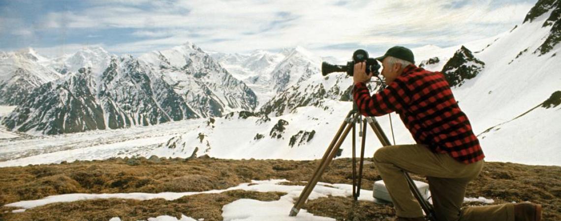Karl Maslowski seen filming in the Yukon Territory in the 1970s