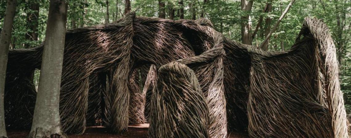 The newly opened Woven Outdoor Art Museum is made entirely of natural materials woven together.