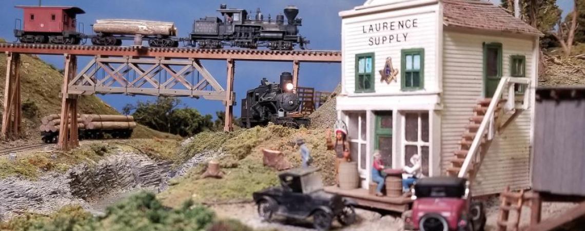 This layout depicting a Pennsylvania logging operation, built by the Eastern Loggers group in Cincinnati, is now on permanent display at the Pennsylvania Lumbering Museum in north-central Pennsylvania (photo courtesy of John Burchnall).