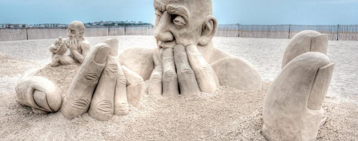 "Infinity," a sand sculpture created by Carl Jara.