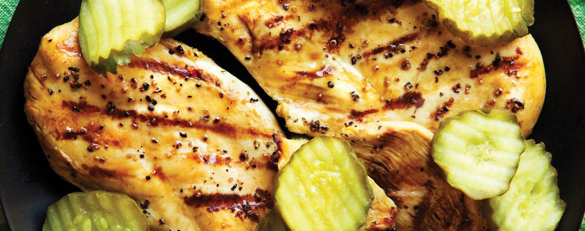 Pickle-brined chicken breast