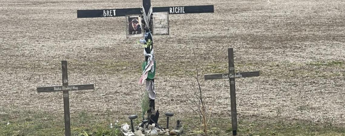 A roadside memorial