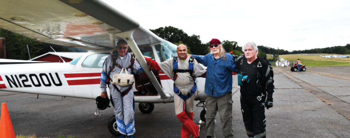 The Vinton County Air Show's skydiving team, the Screaming Chickens.