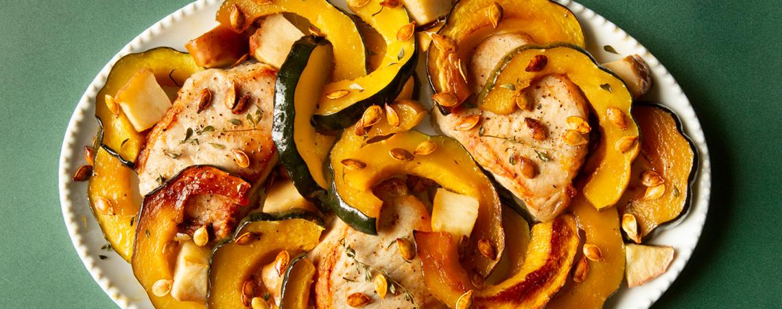 Sheet Pan Pork with Acorn Squash