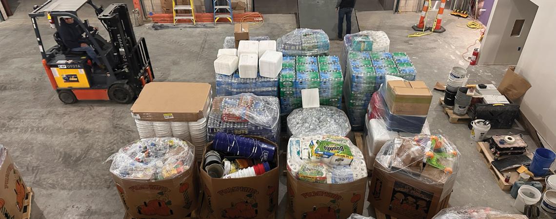 Lorain-Medina and North Central electric cooperative members donated three semi-trailers full of supplies for relief efforts in the Carolinas and Tennessee.