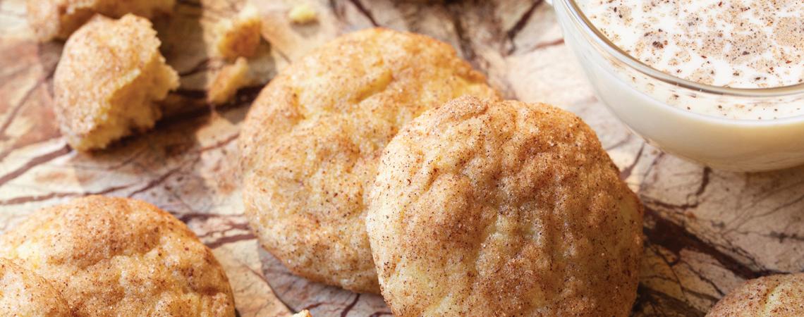 Eggnog Snickerdoodles