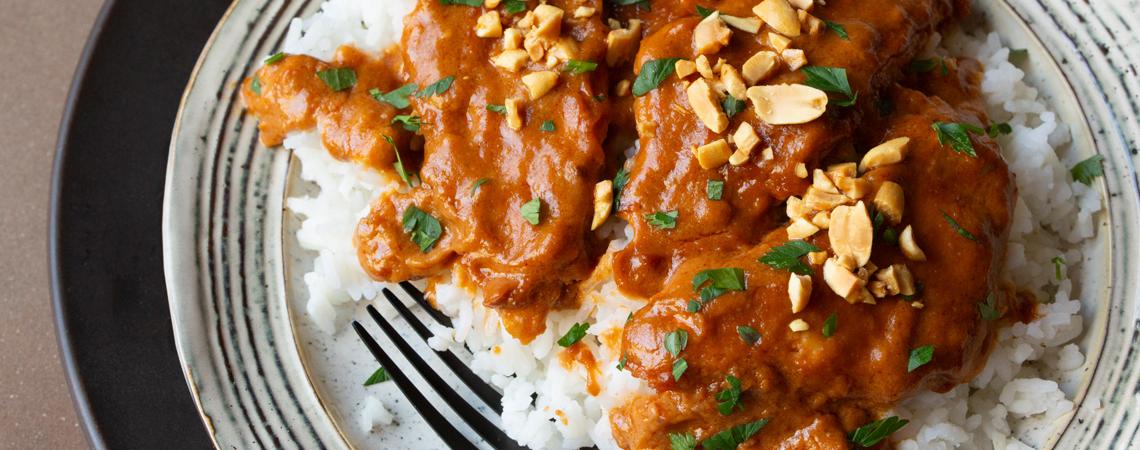 Peanut Sauce Chicken and Rice