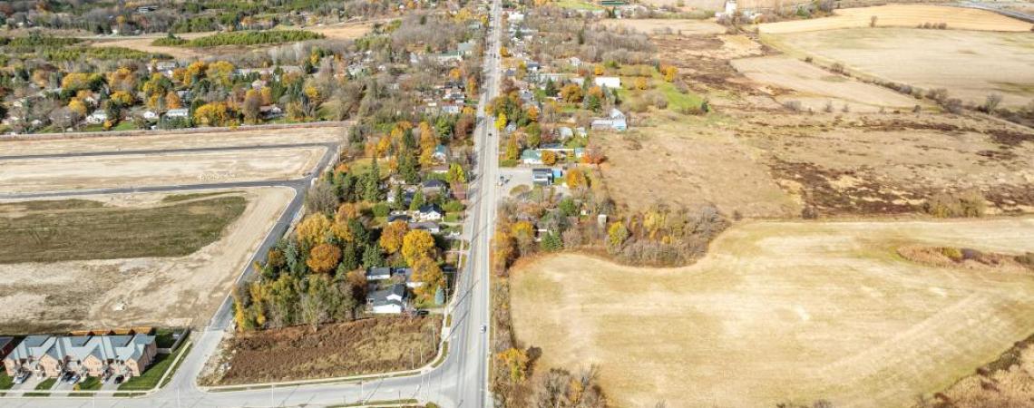 Overhead view of rural Ohio