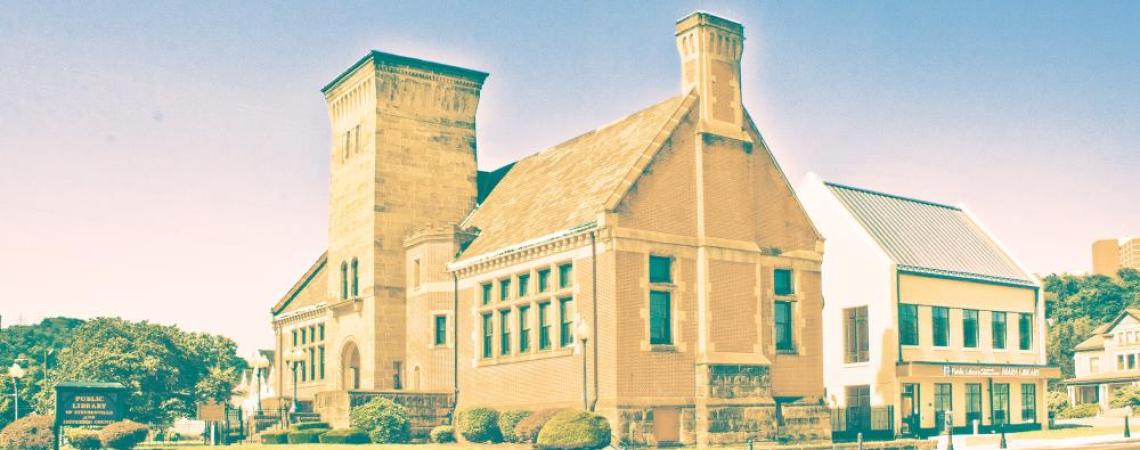 The original Carnegie building in Steubenville, Ohio