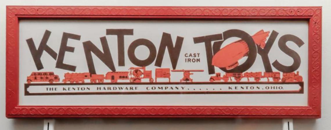 Historic Kenton Toys sign