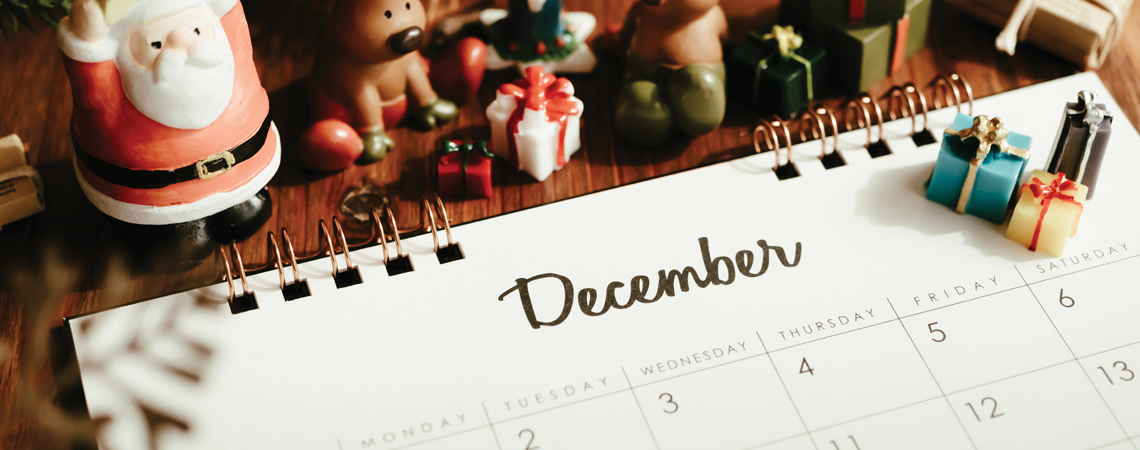 December calendar page